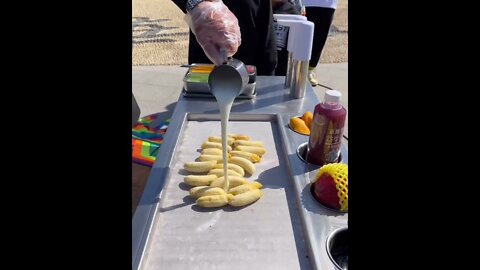 Banana Ice Creams l Street Food Dessert #Asmr #Icecream #StreetFooddessert #shorts