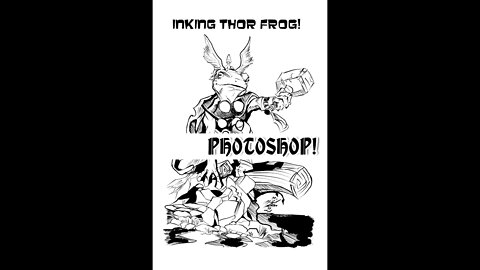 Inking Thor frog in photoshop.