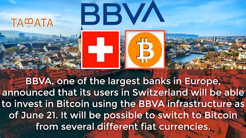 BBVA Offers Bitcoin Service to Customers in Switzerland