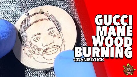 Gucci Mane Wood Burning Keychain