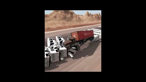 |MiniBeamNG/ Truck vs 10 Buses #06 BeamNG.Drive #Shorts