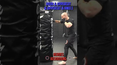 Heroes Training Center | Kickboxing "How To Double Up" Hook & Uppercut & Uppercut & Knee 1 #Shorts