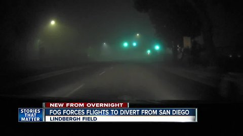 Flights on way to San Diego diverted due to fog