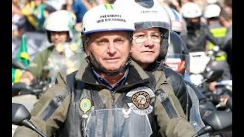 President Bolsonaro leads the biggest motorcycle tour in brazil .