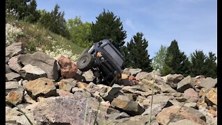 FJ CRUISER ON THE ROCK PILE