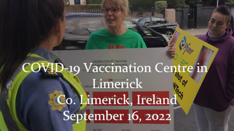 Third Action at COVID 19 Vaccination Centre in Limerick