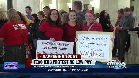 Arizona teachers wearing red Wednesday to protest low teacher pay