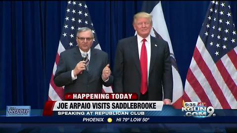 Arpaio to speak in SaddleBrooke