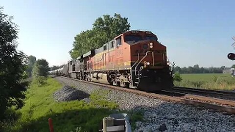 CSX B816 Tanker Train with BNSF Power from Creston, Ohio July 4, 2022