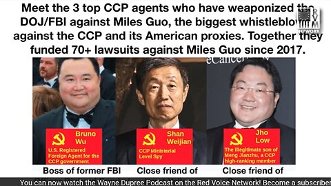 Registered CCP Foreign Agent Employs 20-Year FBI Veteran | New Federal State Of China