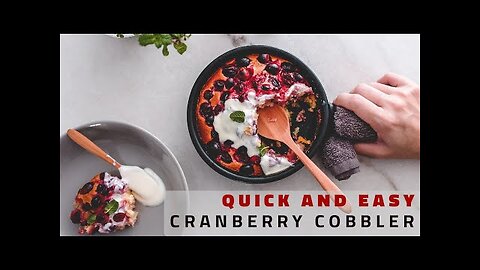 Easy Cranberry Cobbler Recipe [ASMR] | Delicious Dessert