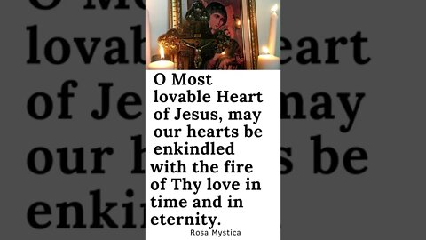 O Most lovable Heart of Jesus, may our heart be enkindled with the fire of Thy love #shorts