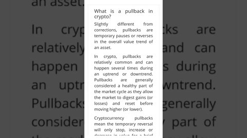 What Is A Pullback In Crypto? #cryptomash @ilmeaalim @waqarzaka @SmartViewAi @everythinghindi