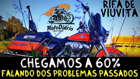 RIFA de VIUVITA: Chegamos aos 60%. Falando dos “PROBLEMAS PASSADOS” da moto