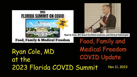 Ryan Cole, MD – 2023 COVID Update Food, Family and Medical Freedom