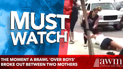 The moment a brawl 'over boys' broke out between two MOTHERS