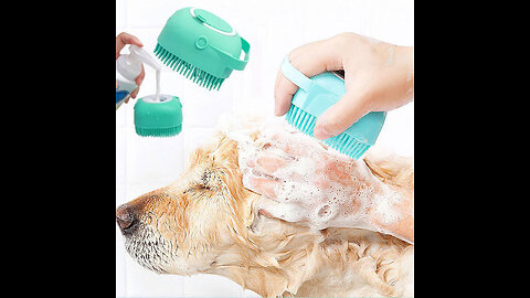 Gentle Pet Massage Shampoo Brush: Soft Silicone, Safe Grooming Tools - Dogs Cats Bath