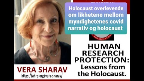 Holocaust overlevende Vera Shara om holocaust og dagens situasjon!