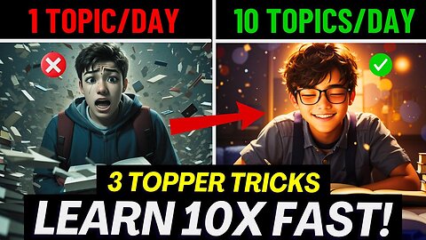 Top 3 toppers tricks 🔥 learn 10x faster & Be a intelligent in class