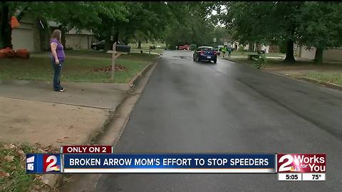 Broken Arrow mother says cars speed past her house, drivers threaten her