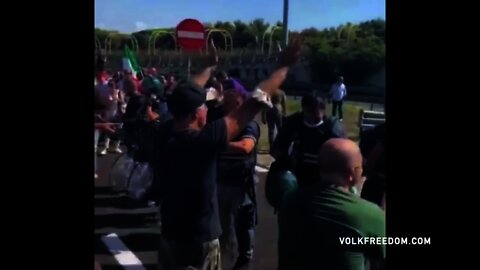 Italian Police Force Joins Anti-Vaccine Protest - Oct. 2, 2021