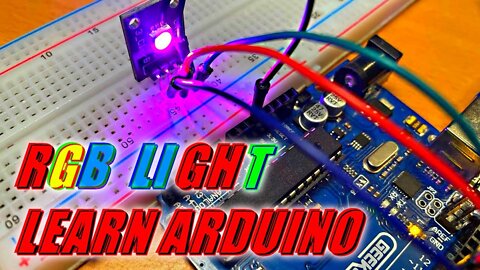 Arduino RGB LED light Wiring setup and Programming the Arduino for Absolute Beginners Tutorial