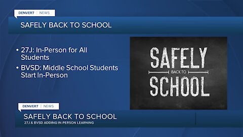 2 school districts adding in-person learning today