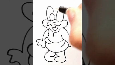 How to draw and paint Daffy Duck Baby Looney Tunes #shorts