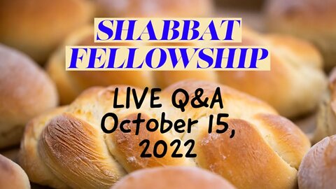 Shabbat Fellowship - October 15, 2022 with Christopher Enoch