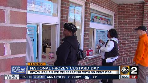 Rita's is selling frozen custard for just 99 cents.