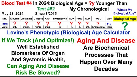 17.5y Younger Biological Age (Blood Test #4 In 2024, Full Lab Test Analysis)