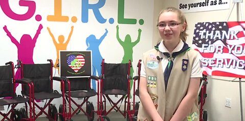 Girl Scout buys wheelchairs for veterans