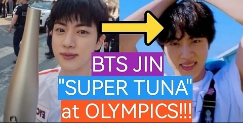 BTS JIN "REACTION" to SUPER TUNA at OLYMPICS!!!