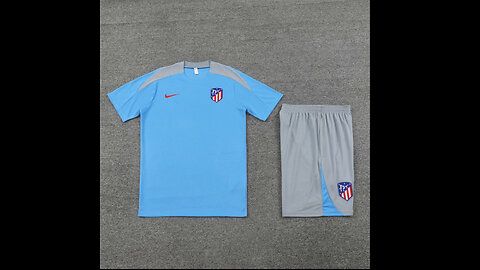 👉🏻⚽️ 2024/25 Atletico Madrid Blue Short Sleeve Training Kit