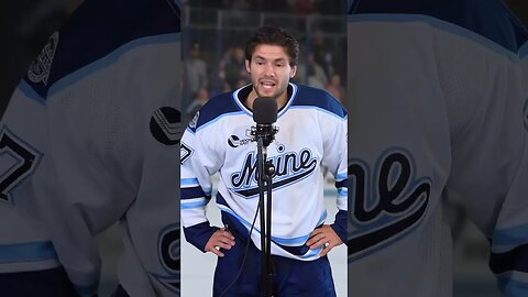 A College Hockey Player Giving His Senior Night Speech