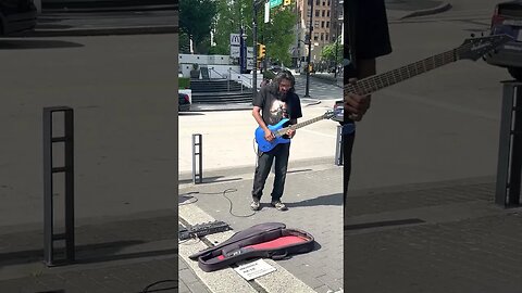 Guitar Busker at Vancouver Convention Centre