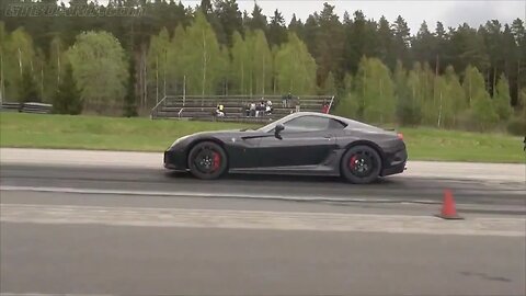 Ferrari 599 GTO vs McLaren MP4-12C vs BMW S1000 RR with Gustav's comments