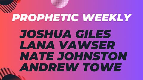 Prophetic Weekly - Joshua Giles, Lana Vawser, Nate Johnston & Andrew Towe