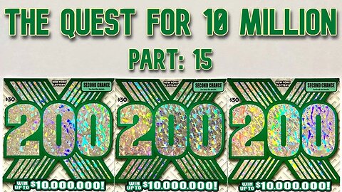 The Quest for $10,000,000 Continues! Playing 200X Lotto Scratchers from the NY State Lottery!