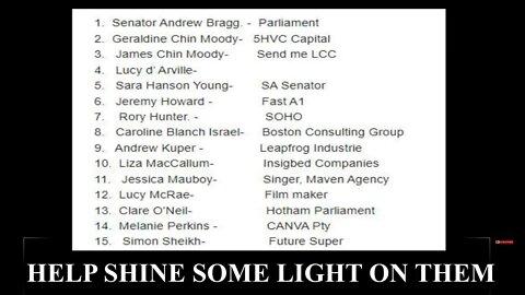 🇦🇺 AUSTRALIAN MEMBER LIST 🌍 WORLD ECONOMICS FORUM - WEF - PLEASE HELP SHINE A LIGHT ON THESE GUYS