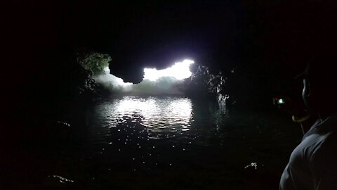 Barbados cave ocean entrance