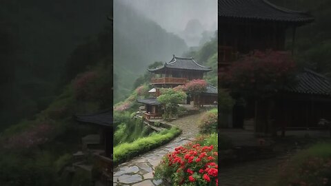 雨声下的宁静大自然：山间雨林助眠，释放压力，实现快速冥想，深度睡眠，心灵愈合#ASMR#shorts #shortvideo #sleepmusic #rainsounds #rain #sleep