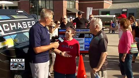 Brian Gotter makes friends at the Wisconsin State Fair