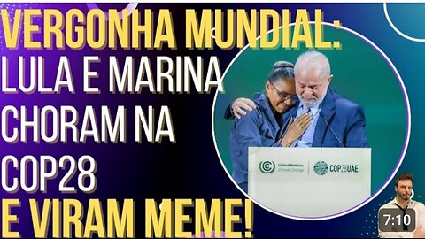 International Joke: Former Inmate Lula and Marina cry at COP28 and become a meme