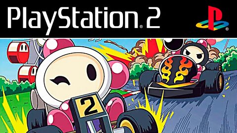 BOMBERMAN KART (PS2) - Gameplay do jogo de Bomberman de PlayStation 2! O Mario Kart do PS2! (PT-BR)