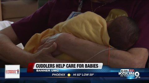 Cuddler program helps nurse premature babies to health