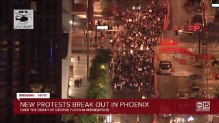 Night 2: Crowds march in downtown Phoenix in response to recent police incidents