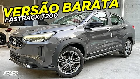 NOVO FIAT FASTBACK T200 2024 VERSÃO SIMPLES E BARATA BEM EQUIPADA MELHOR QUE MUITO SUV NA CATEGORIA