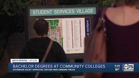 Ducey signs into law a bill allowing community colleges to offer limited four-year college degrees