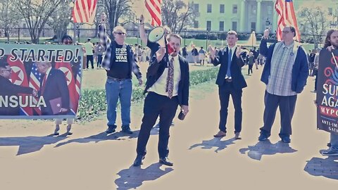 Protesting Joe Biden's Hypocrisy in Front of the White House